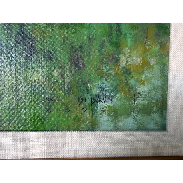 Vintage Impressionist Red Farm Landscape Oil on Board Painting – Signed, Wood Framed For Sale - Image 11 of 12