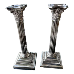 1900s Sterling Candlesticks - a Pair