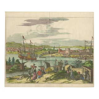 Hand-Colored View of St. Augustine Florida, 1671 For Sale