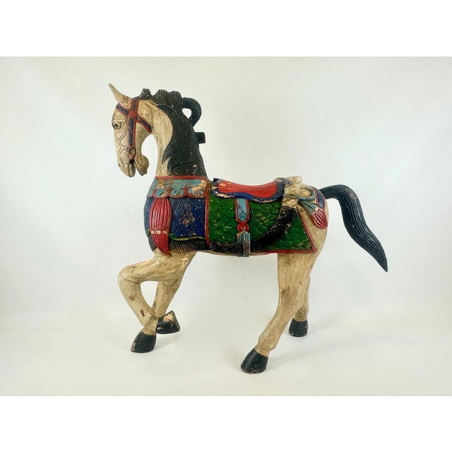 The figure is in satisfactory condition. Unfortunately, one ear is missing and the tail is missing.