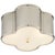 Basil Small Flush Mount in Polished Nickel with Frosted Glass Designer: Alexa Hampton Mounting: Flush Shade Detail:...