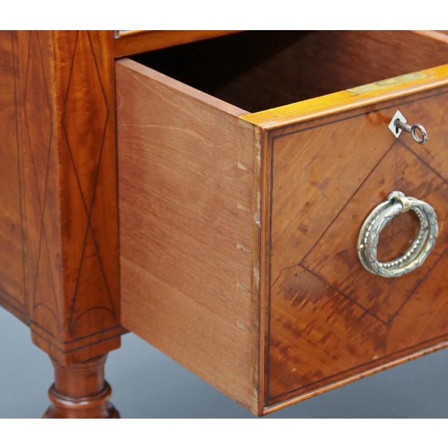 Antique Satinwood Cylinder Bookcase from Edwards & Roberts For Sale - Image 15 of 18