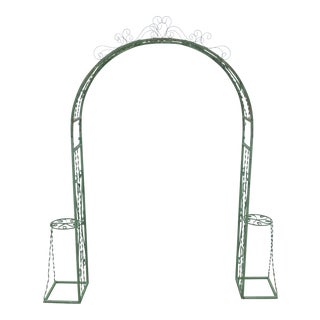 Vintage Italian Garden Trellis in 1950s Mint Green For Sale