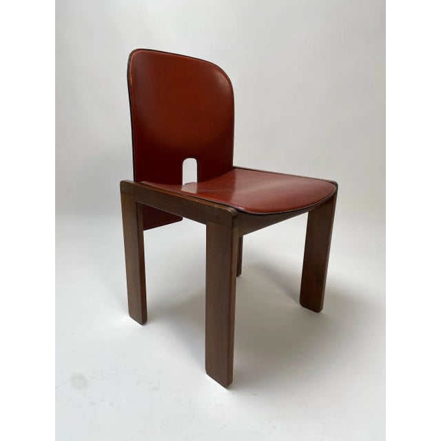 Afra and Tobia Scarpa, set of 2 leather and wood chairs made for Cassina, Italy, 1967. It is one of the icons of Italian...