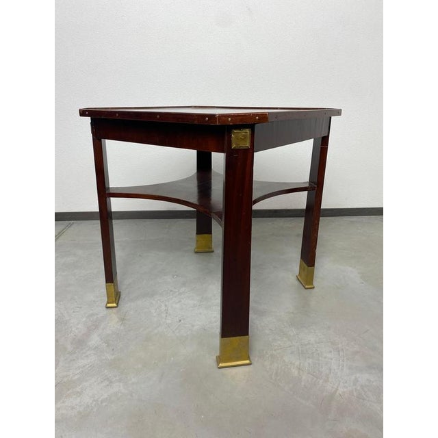 Brown Jugendstil Coffee Table attributed to Adolf Loos for f.o.schmidt, 1890s For Sale - Image 8 of 9