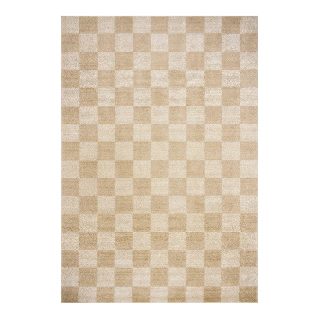 Chris Loves Julia x Loloi Calvin Wheat / Ivory 9'-6" x 12'-6" Area Rug For Sale