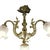 Antique French Art Nouveau Bronze 4-Light Chandelier with Frosted Glass Tulip Flower Shades and Acanthus Leaves, 1890s For Sale - Image 12 of 18