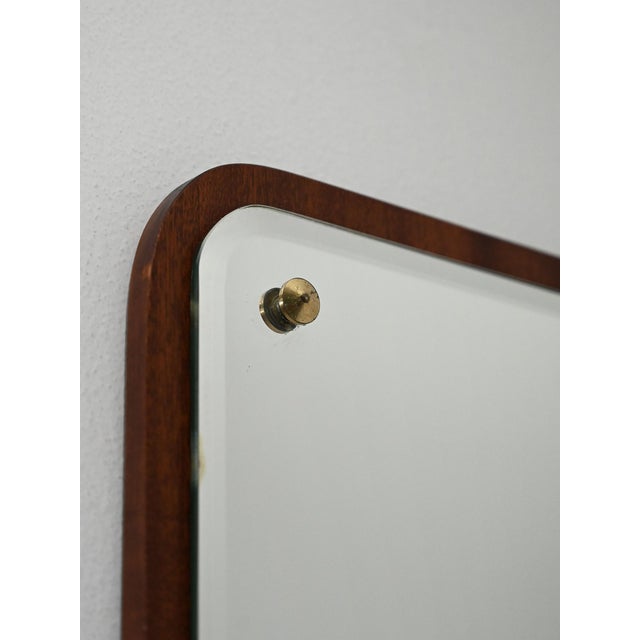 Wood Vintage Swedish Rectangular Sara Mirror, 1960s For Sale - Image 7 of 11