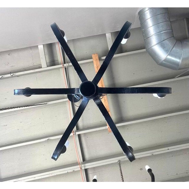 Minimalist Wrought Iron Chandelier by Melissa Levinson for Miamar Home For Sale In Los Angeles - Image 6 of 6