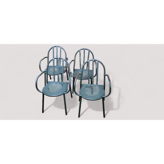 Vintage Garden Armchairs by Robert Mallet-Stevens, 1930s, Set of 4 For Sale - Image 6 of 10