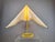Le Falene table lamp by Arteluce, designed by Oiero de Martini, 1980, yellow lacquered metal frame and cream-colored...