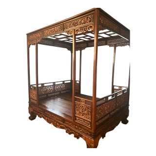 1980s Vintage Canopy Wedding Bed For Sale