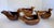 Mid 20th Century Mid-Century Modern Hand-Carved Wood Duck Salad Bowl Set With Serving Bowl - 9 Pieces For Sale In Los Angeles - Image 6 of 12