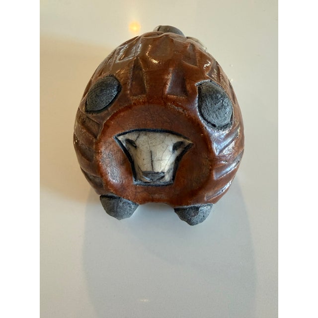 Mid 20th Century Gerhard De Beer "Crazy Clay" Raku Pottery Lion For Sale - Image 5 of 6