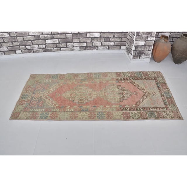 Handmade wool carpet in Turkish Anatolia , Vintage Oushak Rug,Turkish Vintage Anatolian Rug, Handmade wool Rug . One Of...