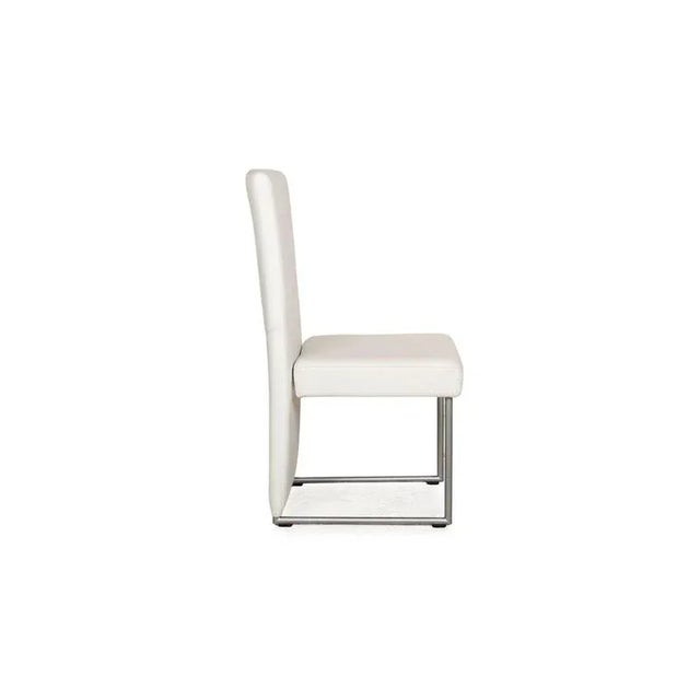 7400 Leather Chairs in White from Rolf Benz, Set of 4 For Sale - Image 9 of 12