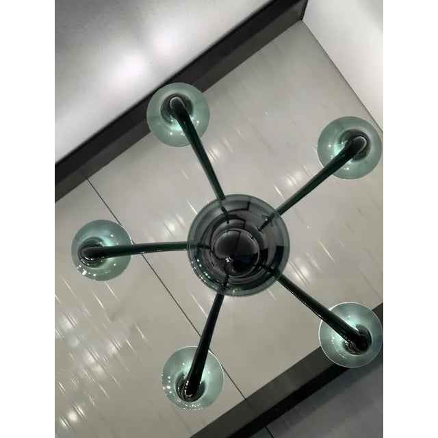 Contemporary translucent green-bottle murano style glass chandelier contemporary murano glass chandelier in decò style...