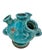 1950s Turquoise Cerulean Brutalist Vase For Sale In Los Angeles - Image 6 of 12