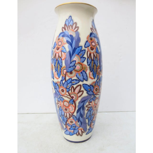 Sevres Vase by G Blaise 1925. The artist signed to the base. Unique production. The Art Moderne has evolved from Art Deco...