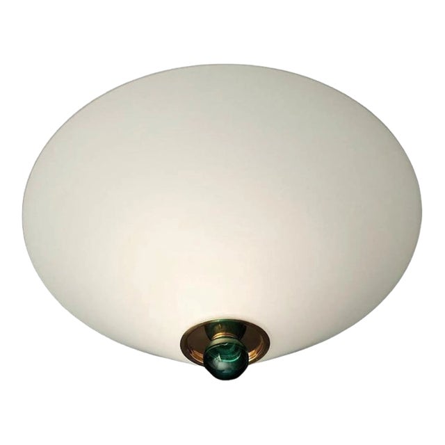 1960s Milky White Murano Flush Mount For Sale