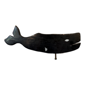 Antique Wooden Whale Weathervane, New England Folk Art, Ca. 1850–1900