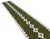 Mid-Century Modern Handmade New Zealand Wool Dhurrie Runner, Olive Green and Cream Geometric Runner Rug- 2'x10' For Sale - Image 3 of 12