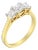 10K Yellow Gold Princess-Cut Diamond Three Stone Band Ring (1 Cttw, J-K Color, I1-I2 Clarity) - Size 6-1/2 For Sale