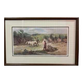 Charles M. Russell "Indian Reservation" 1900 For Sale
