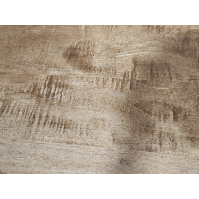 Mid 20th Century Solid Maple & Tiger Maple Bench Made Round Dining Table Tavern Table For Sale - Image 9 of 9