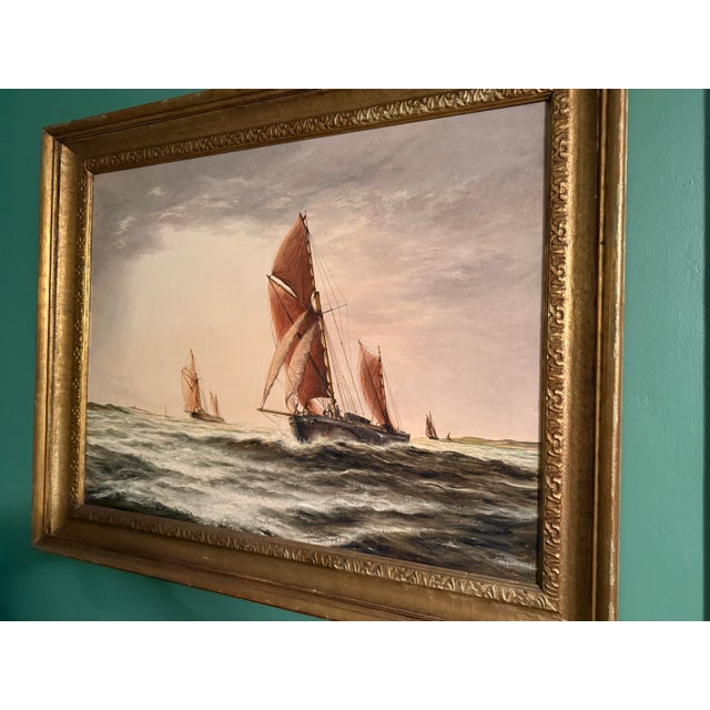 John Bentham-Dinsdale "Thames Entry" Oil on Canvas C. 1972 For Sale - Image 11 of 12