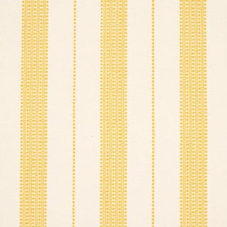 Sample - Schumacher Lubeck Stripe Fabric in Yellow For Sale