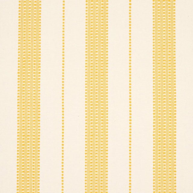 Sample - Schumacher Lubeck Stripe Fabric in Yellow For Sale
