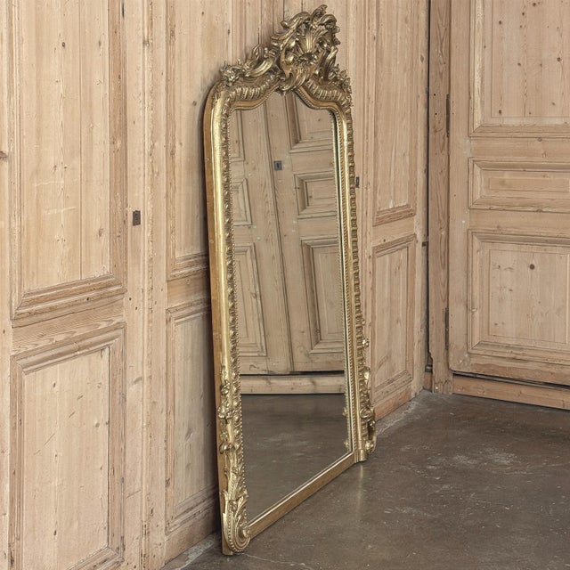 19th Century French Napoleon III Period Regence Style Gilded Mantel Mirror For Sale - Image 16 of 18
