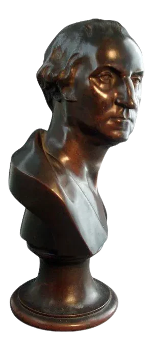 19th Century Bronze Bust of President George Washington