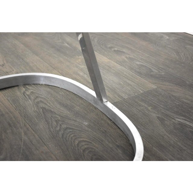 Black 1970s Black Vinyl and Aluminum Dining Chairs - Set of 6 For Sale - Image 8 of 11