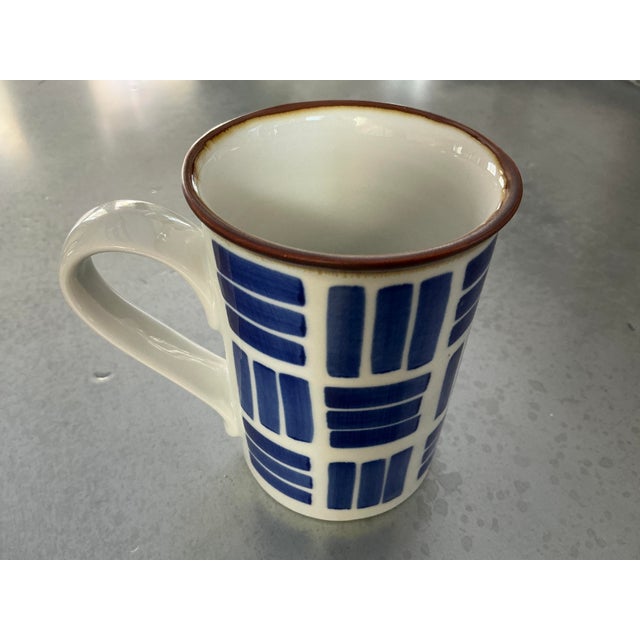 1990s Mid-Century Modern Scandinavian Aesthetic Dansk Herringbone Pattern Mug For Sale - Image 11 of 11