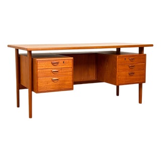 FM60 Writing Desk in Teak from Feldballes Møbelfabrik, Denmark, 1950s-1960s For Sale