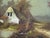 Signed Vintage Oil on Canvas Cottage Landscape Painting For Sale - Image 4 of 9