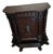 Italian Antique Walnut Credenza Excellent Overall C. 1825 Renaissance Style, Lion Coat of Arms One Concealed Drawer. Red Cloth Interior. For Sale