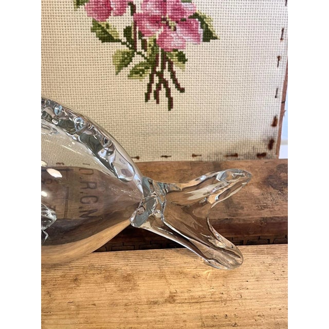 Transparent 1970s Mid Century Modern Clear Fish Vase For Sale - Image 8 of 8