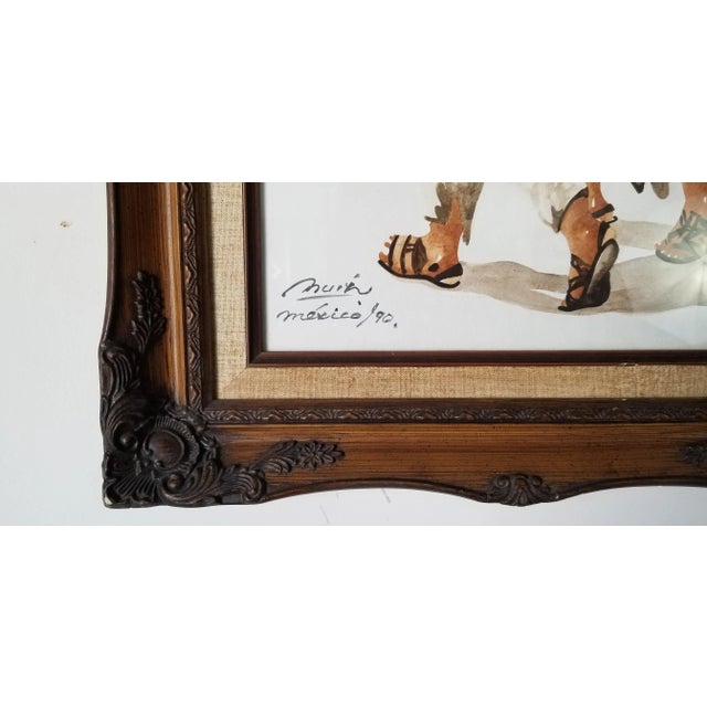 1990s 1990's Muir Figurative Abstract Watercolor Painting For Sale - Image 5 of 12