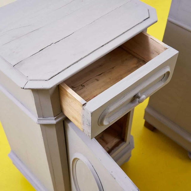 Dove Grey Bedside Tables, 1930s, Set of 2 For Sale - Image 11 of 16