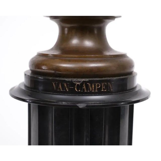 Metal Bronze Bust of Jacob Van Campen by Jacques Elion, 1850s For Sale - Image 7 of 11
