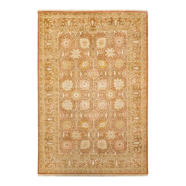 Mogul Collection Hand-Knotted Area Rug - Brown 6' 1" x 9' 0" For Sale - Image 4 of 4