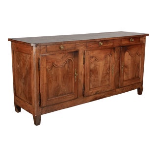 18th Century French Louis XV Walnut Enfilade or Sideboard For Sale