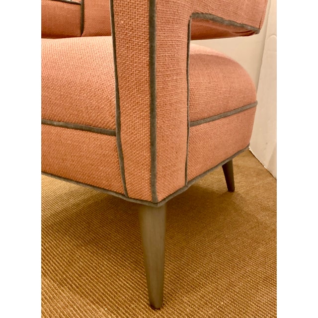 Hooker Hooker Furniture Modern Blush Tufted Linen Harper Lounge Chair For Sale - Image 4 of 7