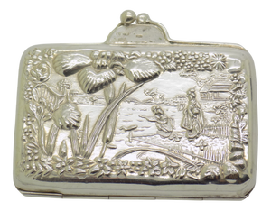 Vintage Italian Handmade Genuine Sterling Silver 925 Pill Snuff Trinket Box, 1970s