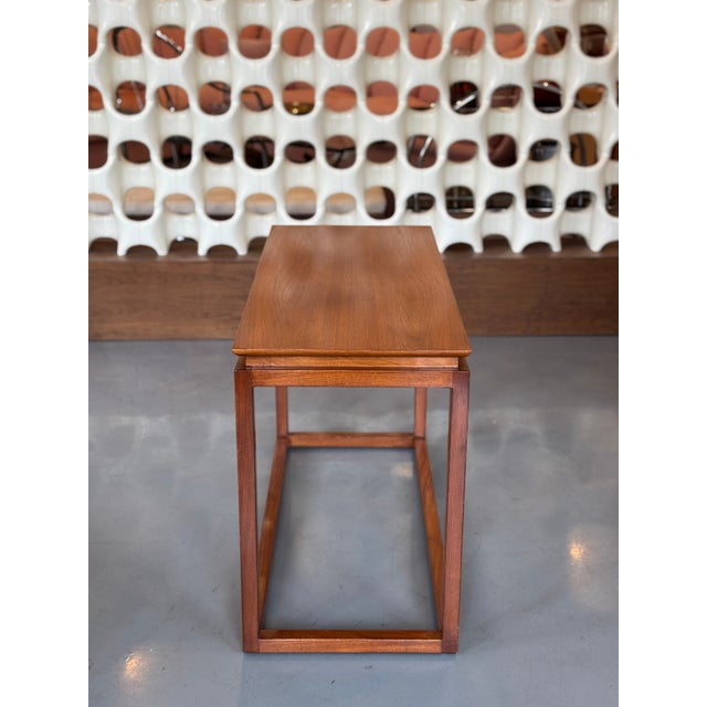 1990s 1990s Danish Modern Teak Console Table For Sale - Image 5 of 11