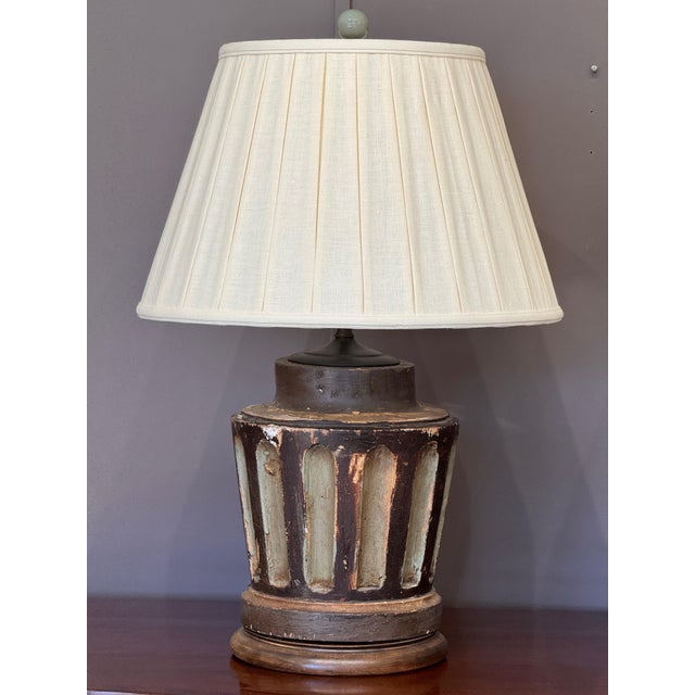 Pair of 19th Century Carved Wood Neoclassical Column Lamps For Sale - Image 6 of 13