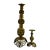 Vintage Pierced Brass Candlestick Holders -Dragon Design- a Pair For Sale